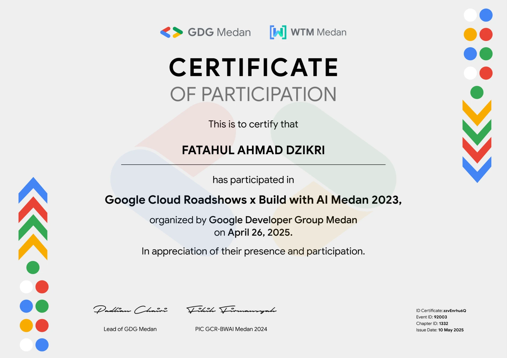 Google Cloud x AI Medan Participant