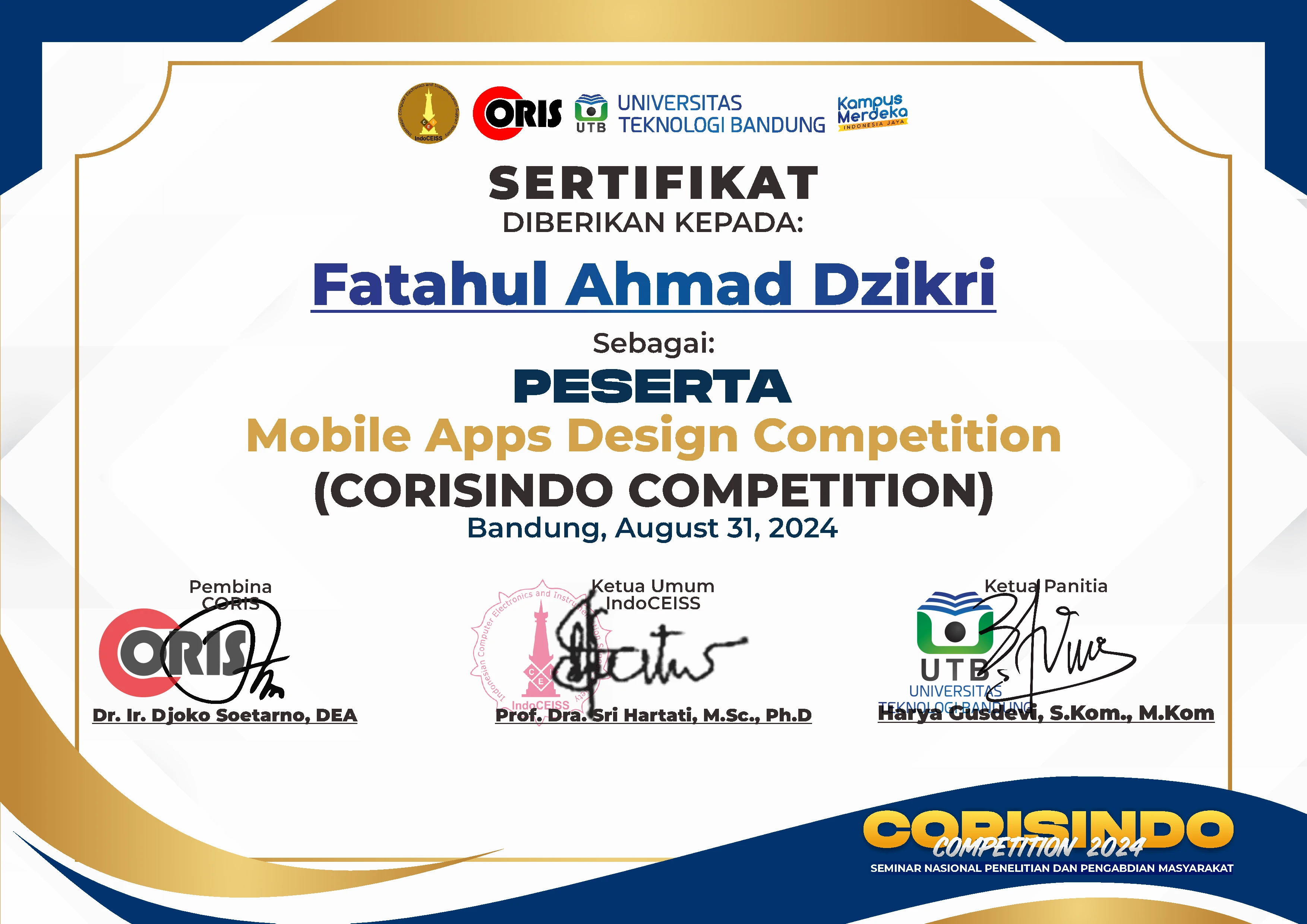 CORISINDO Mobile Apps Competition Participant